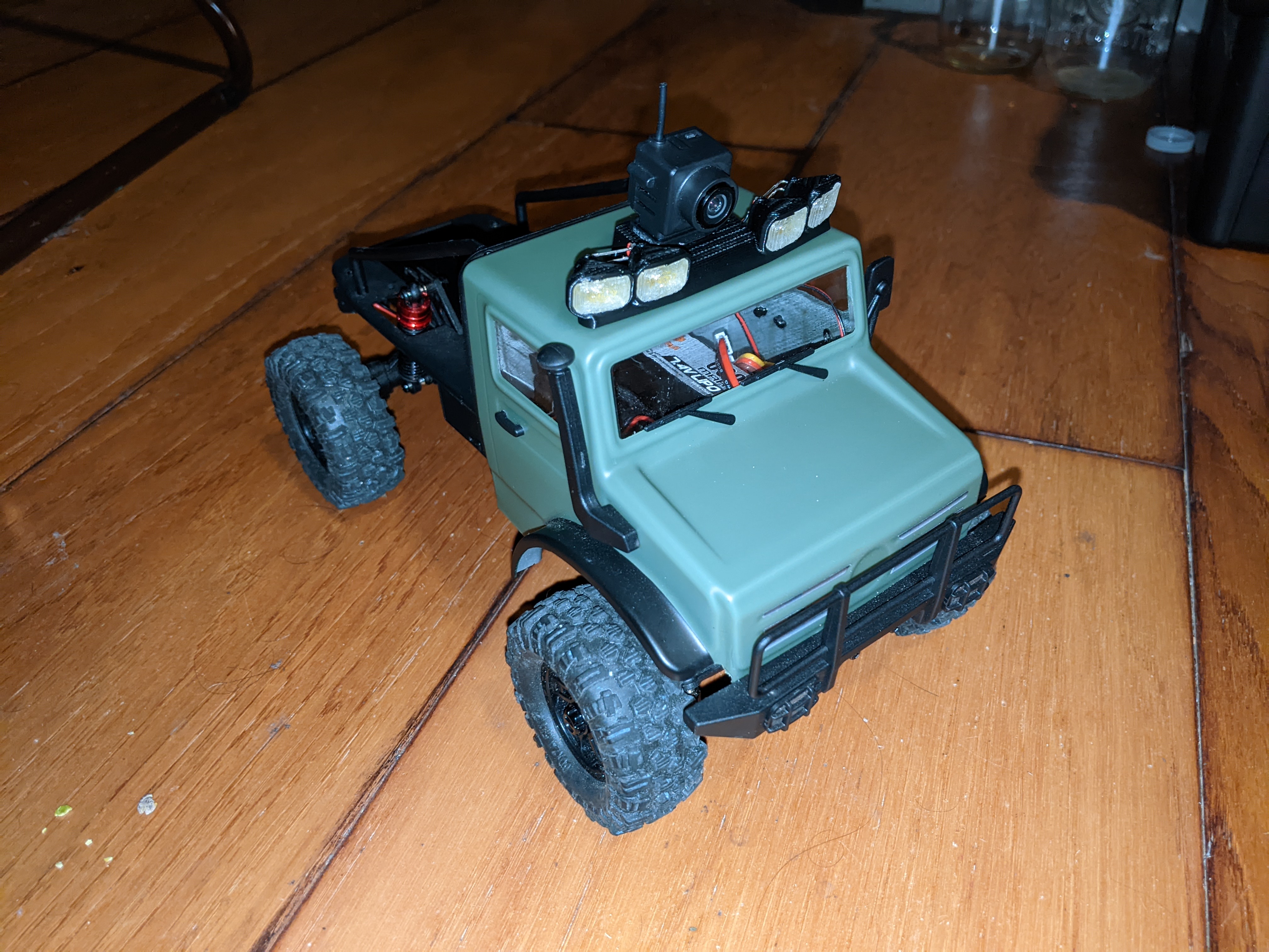 truck with light+cam module and camera installed